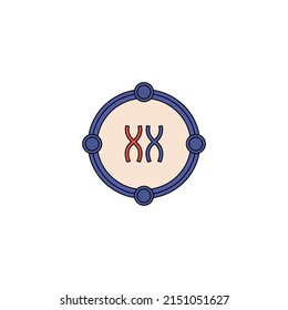 chromosome sign vector type icon
