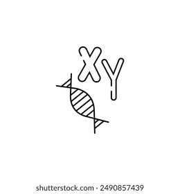 chromosome sign vector type icon
