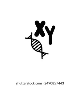 chromosome sign vector type icon