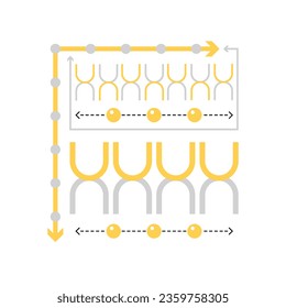 Chromosome structure. Biochemistry genetics, biology dna, chromosome genes vector illustration