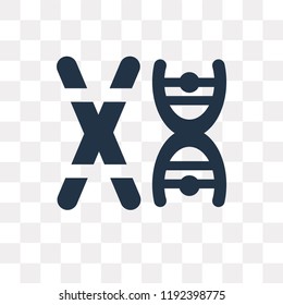 Chromosome vector icon isolated on transparent background, Chromosome transparency concept can be used web and mobile