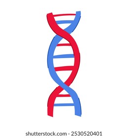 cromossomas dna espiral cartoon. sequência de mutação, transcrição translação, dupla hélice basepairs cromossomas dna espiral sign. símbolo isolado vetor ilustração