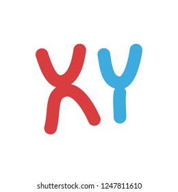chromosomes flat vector icon