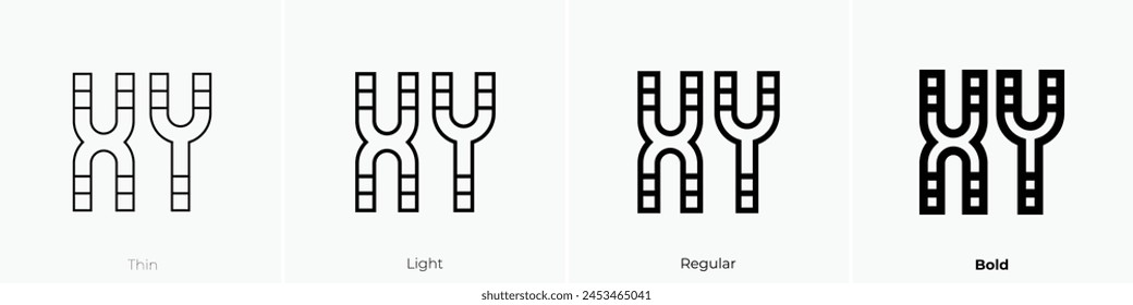 chromosomes icon. Thin, Light Regular And Bold style design isolated on white background