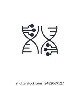 chromosomes icon. vector.Editable stroke.linear style sign for use web design,logo.Symbol illustration.