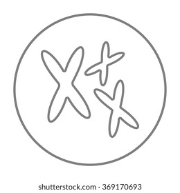 Chromosomes line icon.
