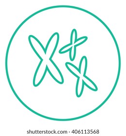Chromosomes line icon.