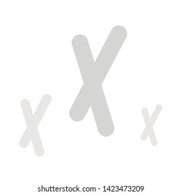 Chromosomes vector icon on white background