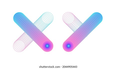 Chromosomes x and y for school education. Male or female gene in macro style. Gender or sex dna element for autosome medical poster. Design for biology and science book. Vector isolated illustration