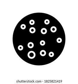 chronic blistering skin disease glyph icon vector. chronic blistering skin disease sign. isolated contour symbol black illustration