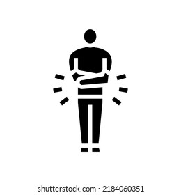 Chronic Diarrhea Hiv Symptom Glyph Icon Vector. Chronic Diarrhea Hiv Symptom Sign. Isolated Symbol Illustration