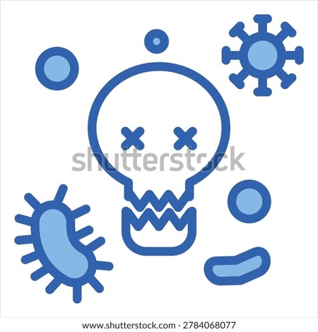 Chronic Disease Single Icon Blue White