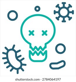 Chronic Disease Single Icon Line Color