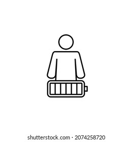 Icono de fatiga crónica ilustración de vector plantilla para muchos fines. Aislado sobre fondo blanco.