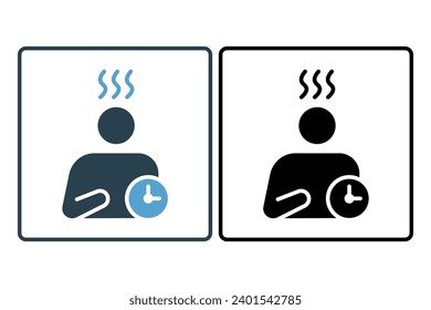 chronic illness icon. icon related to disability and disability symbol . solid icon style. Simple vector design editable