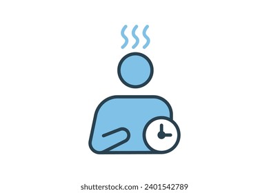 chronic illness icon. icon related to disability and disability symbol . flat line icon style. Simple vector design editable