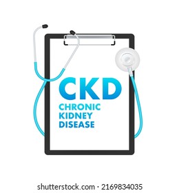 Chronic Kidney Disease. 3d Vector Illustration. World Health Day. Medicine Day