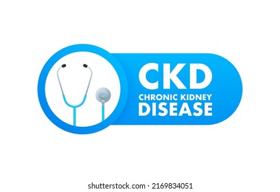 Chronic Kidney Disease. 3d Vector Illustration. World Health Day. Medicine Day