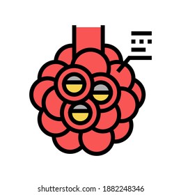 chronic obstructive pulmonary disease color icon vector. chronic obstructive pulmonary disease sign. isolated symbol illustration