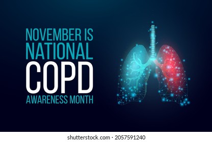 Chronic Obstructive Pulmonary Disease COPD Awareness Month Concept. Vector Illustration.