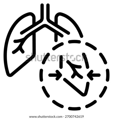 Chronic Obstructive Pulmonary Disease (COPD) Icon Line Vector Illustration