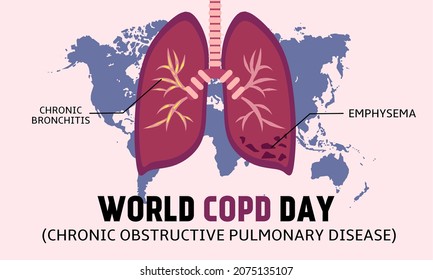 Chronic Obstructive Pulmonary Disease Emphysema Chronic Stock Vector ...