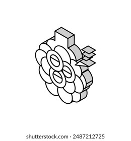 chronic obstructive pulmonary disease isometric icon vector. chronic obstructive pulmonary disease sign. isolated symbol illustration