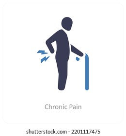 Chronic Pain And Pain Icon Concept