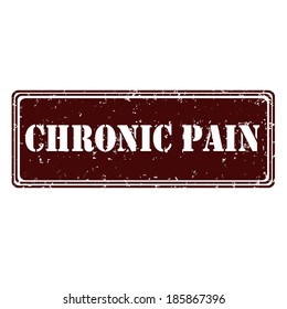 Chronic pain red rubber stamp vector illustration