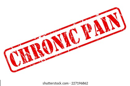 Chronic pain red stamp text on white