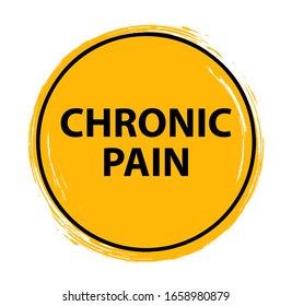chronic pain sign on white background