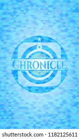 Chronicle light blue mosaic emblem