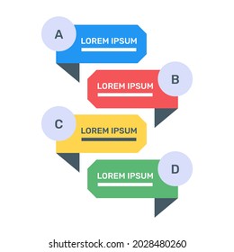 Chronological diagram flat icon design