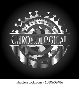 Chronological grey camo emblem