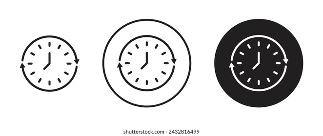 Conjunto de iconos de vectores de flujo de cronología. Símbolo de vector de secuencia de tiempo para diseño de interfaz de usuario.