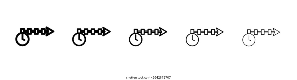 Chronology icon Flat design on isolated background