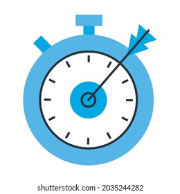 chronometer with arrow success icon
