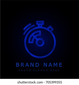 Chronometer blue chromium metallic logo
