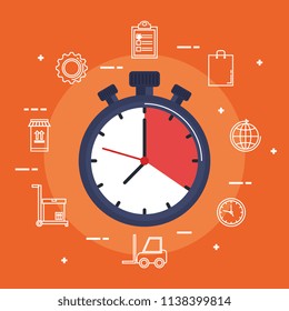 chronometer delivery service icon