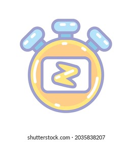 chronometer fast time icon isolated