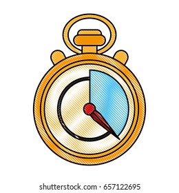 chronometer flat illustration scribble