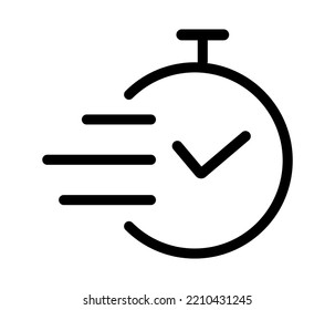 Diseño de icono del ronómetro aislado en fondo blanco.Ilustración vectorial.