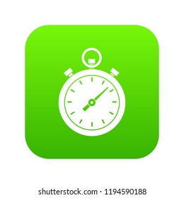 Chronometer icon digital green for any design isolated on white vector illustration