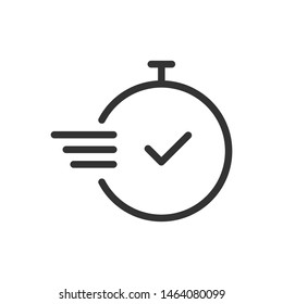 Chronometer icon isolated on white background. Vector illustration. Eps 10.