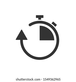 Chronometer icon isolated on white background. 