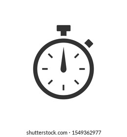 Chronometer icon isolated on white background. 
