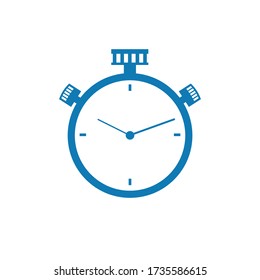 Icono del ronómetro aislado en blanco. Vector plano.