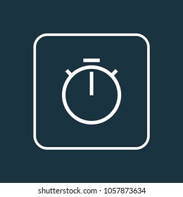 Chronometer icon line symbol. Premium quality isolated timer element in trendy style.