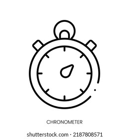 chronometer icon. Linear style sign isolated on white background. Vector illustration
