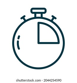 Chronometer-Symbol auf weißem Hintergrund